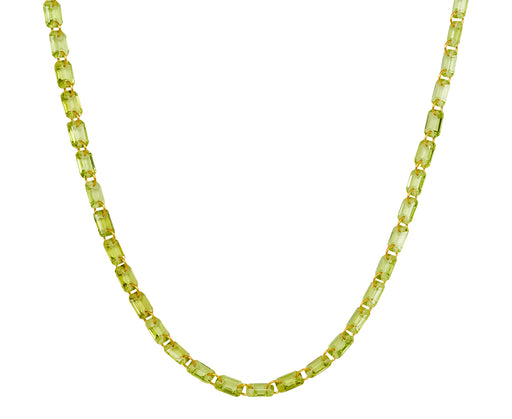 Peridot Emerald Cut Lady Like Necklace