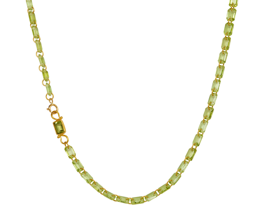 Peridot Emerald Cut Lady Like Necklace