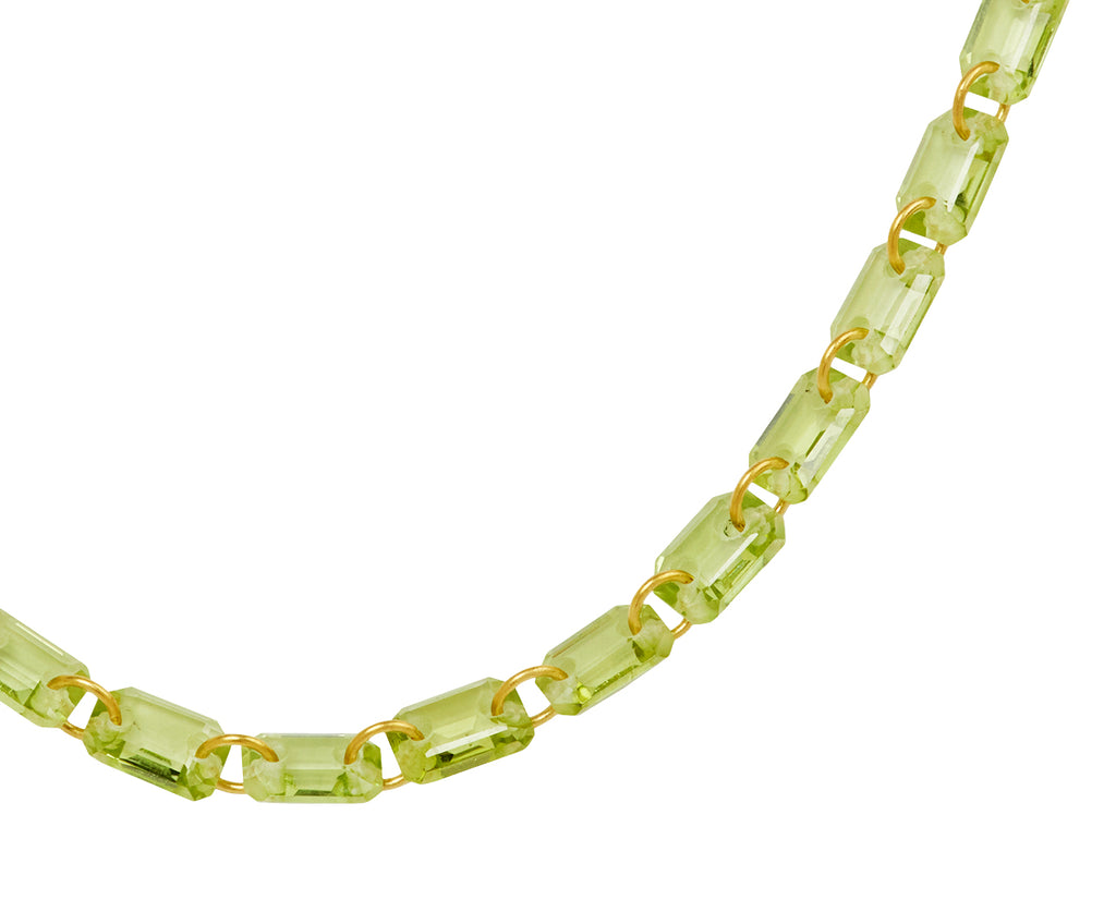 Peridot Emerald Cut Lady Like Necklace