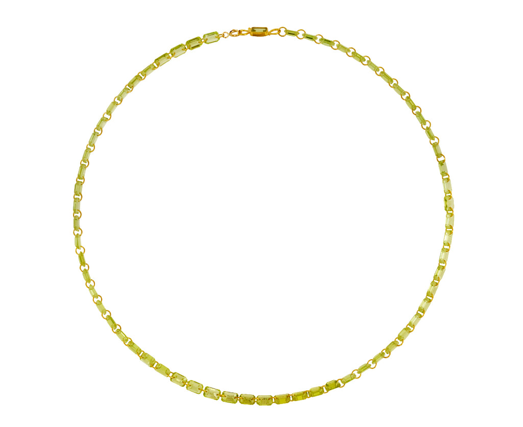 Peridot Emerald Cut Lady Like Necklace