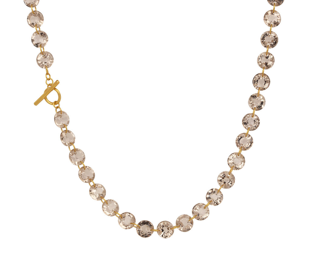 Smoky Quartz & Diamond Gold Necklace