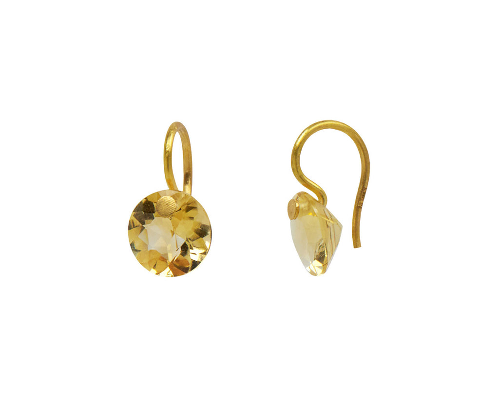 Extra Small Citrine Brilliant Earrings