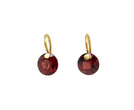 Extra Small Garnet Brilliant Earrings