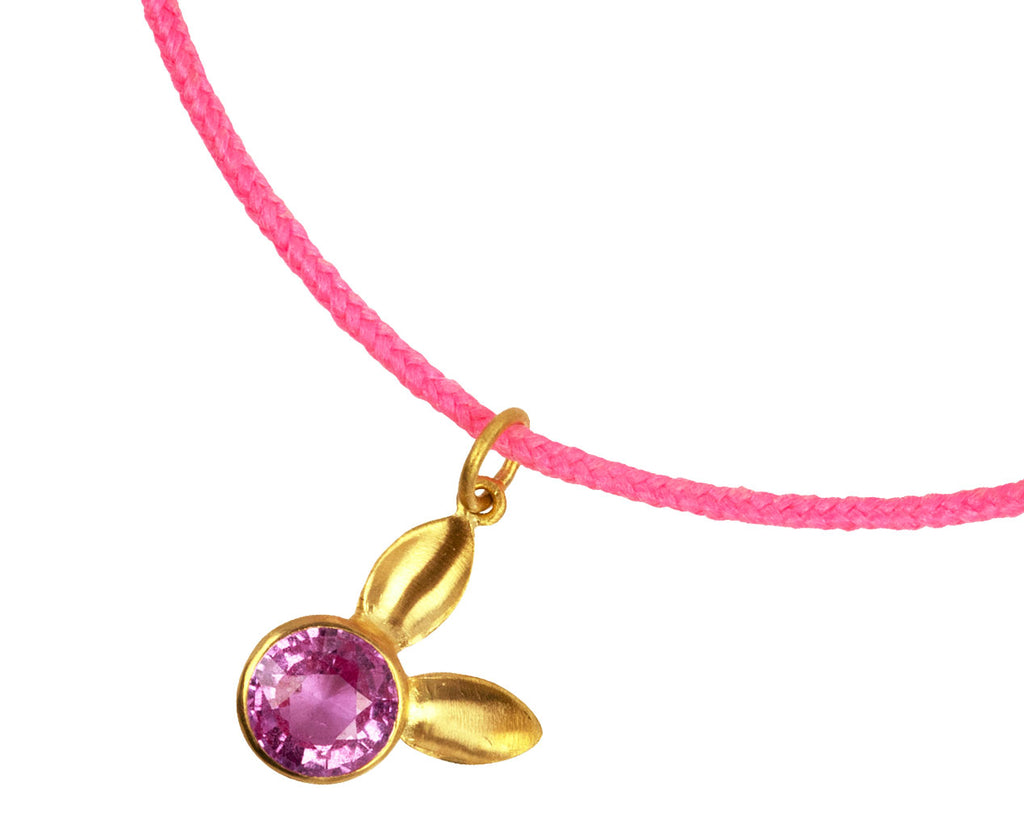 Pink Sapphire Jessica Rabbit Charm Bracelet