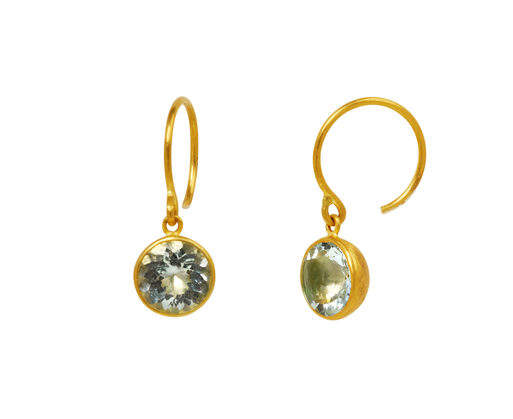 Marie-Hélène de Taillac Aquamarine Bindi Hook Earrings - side