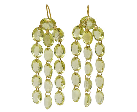 Lemon Quartz Waterfall Earrings