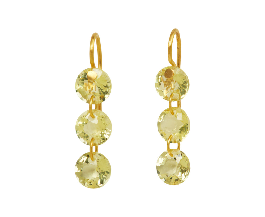 Lemon Quartz Rivieres Earrings