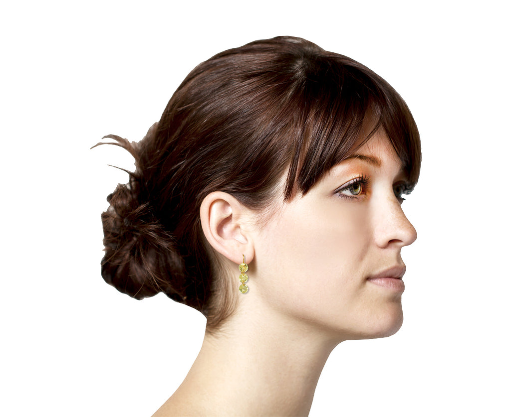 Lemon Quartz Rivieres Earrings