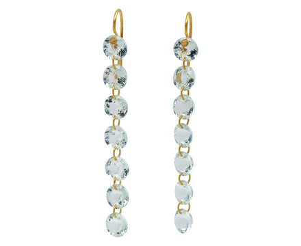 Green Quartz Rivieres Earrings