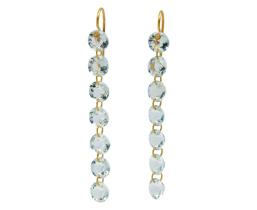 Green Quartz Rivieres Earrings
