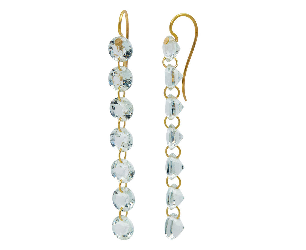 Green Quartz Rivieres Earrings