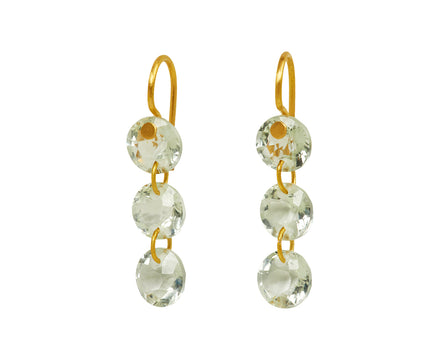 Green Quartz Rivieres Earrings