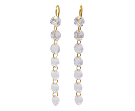 Rose Quartz Rivieres Earrings