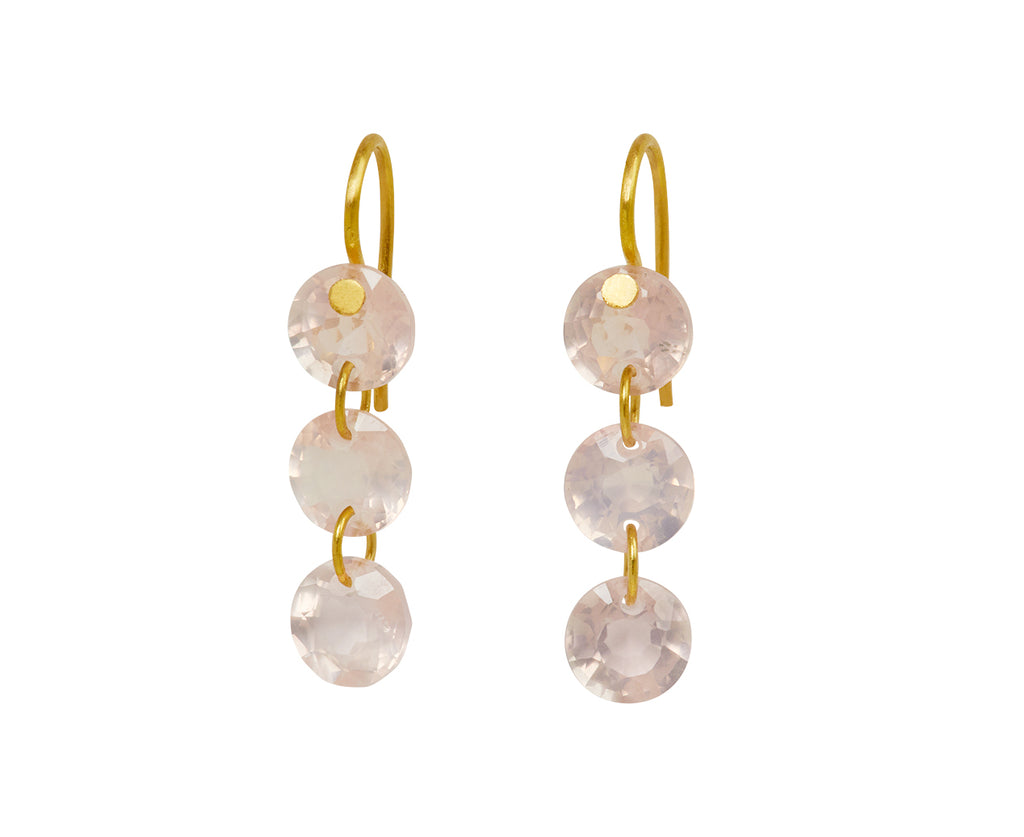 Rose Quartz Rivieres Earrings