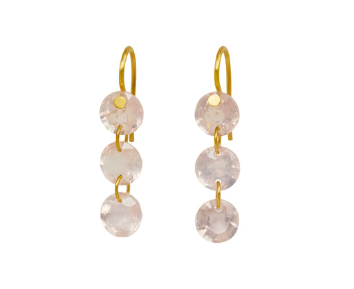 Rose Quartz Rivieres Earrings