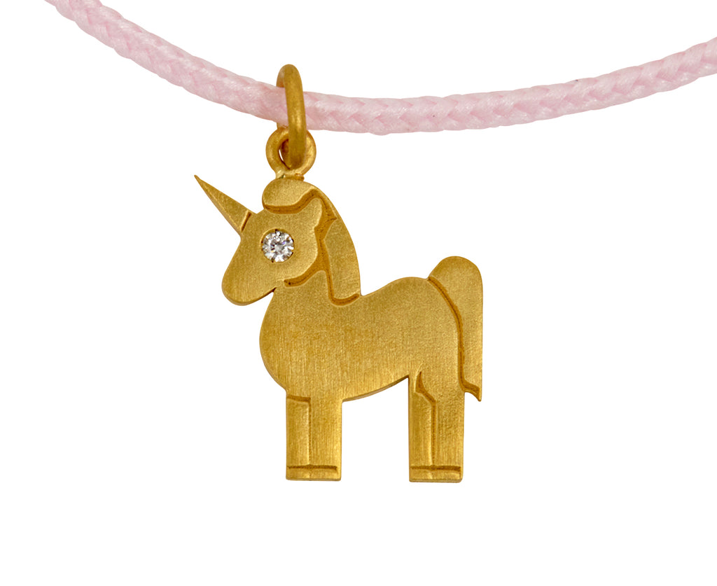 Marie-Hélène de Taillac Misty Pink Unicorn Charm Bracelet - Closeup