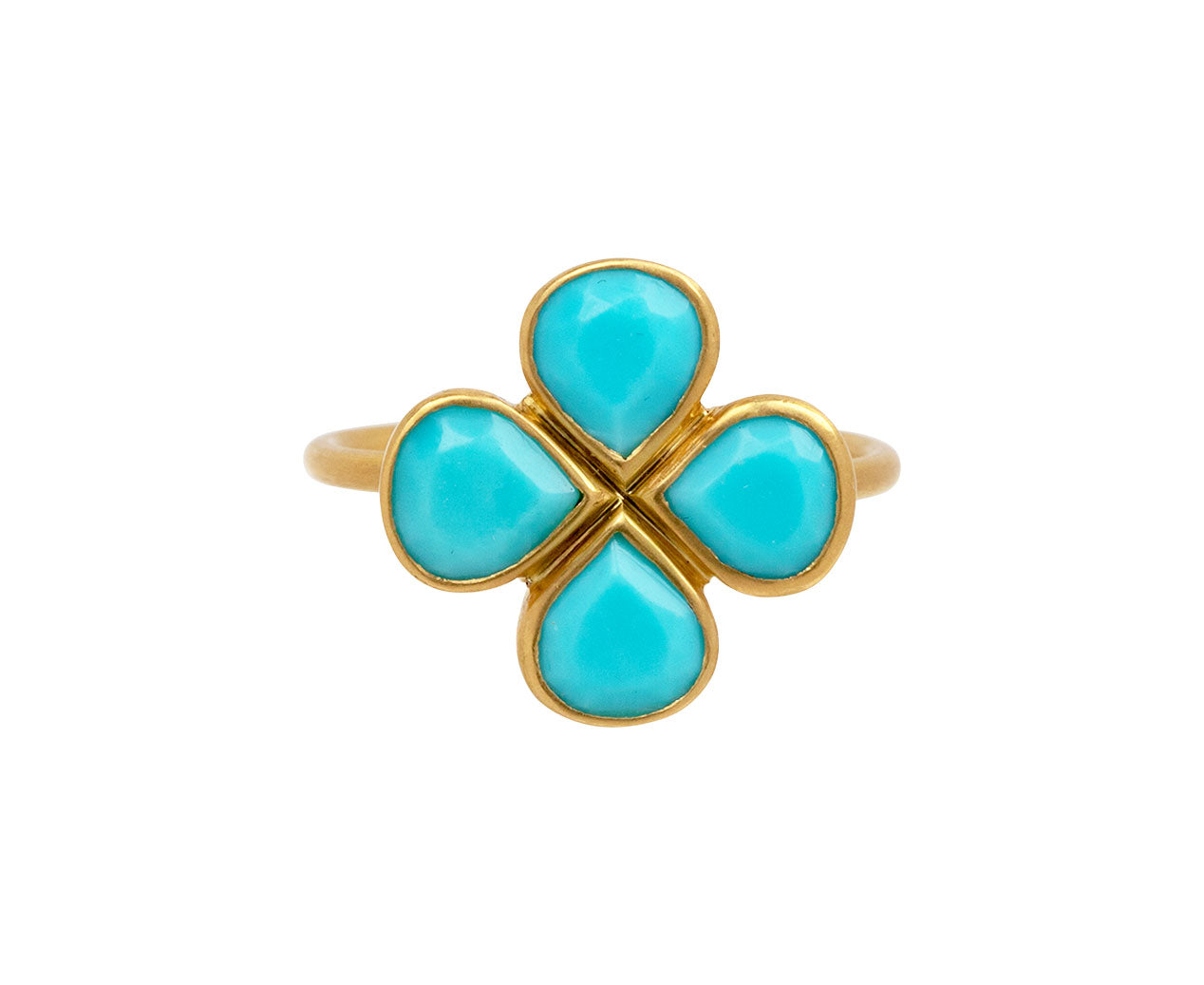 新しいスタイル Marie-Hélène Ring Clover Turquoise Taillac de リング(指輪)