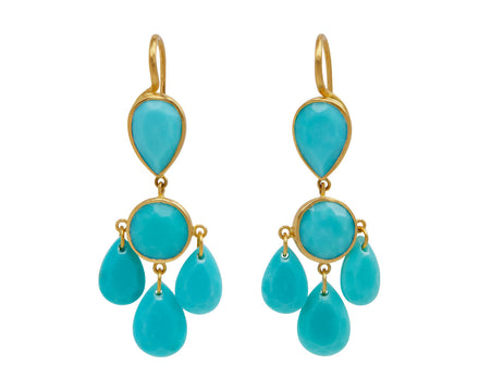 Small Turquoise Gabrielle d'Estrees Earrings