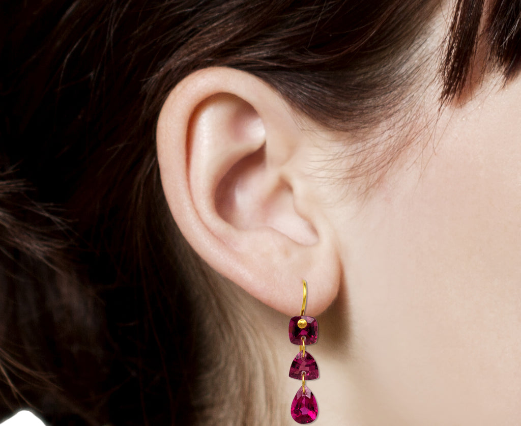 Rubelite Jemima Earrings