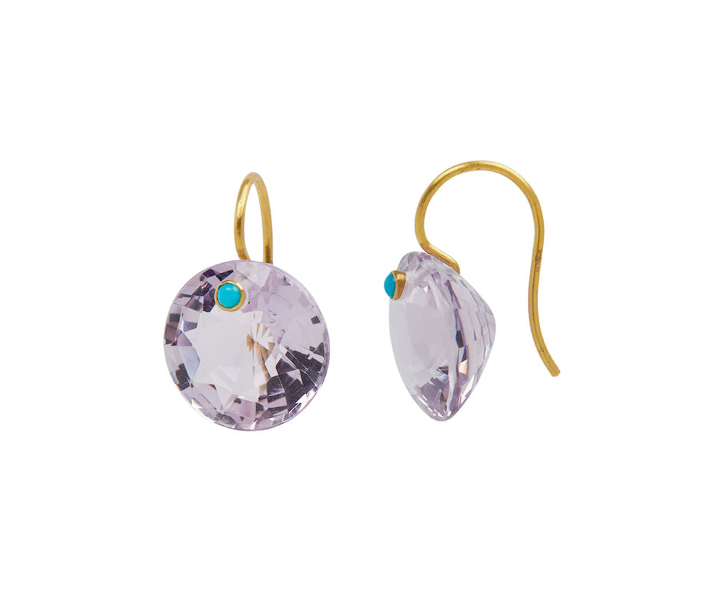 Amethyst and Turquoise Gem Earrings