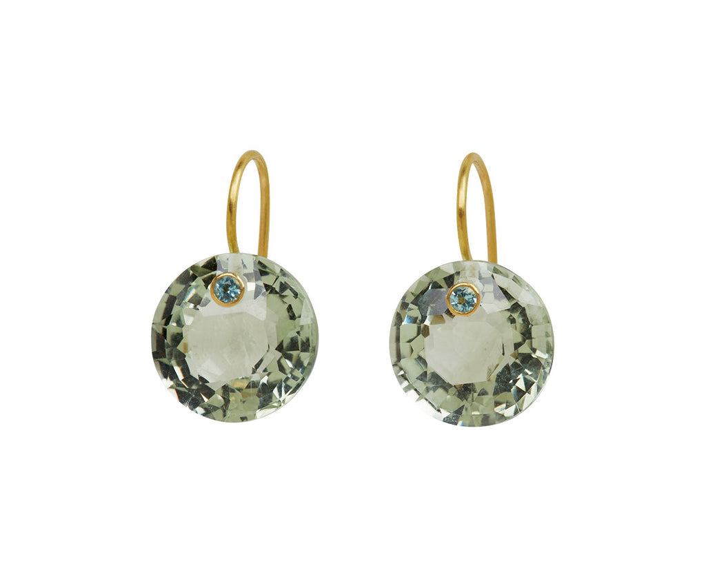 Marie-Helene de Taillac Green Quartz and Apatite Gem Earrings