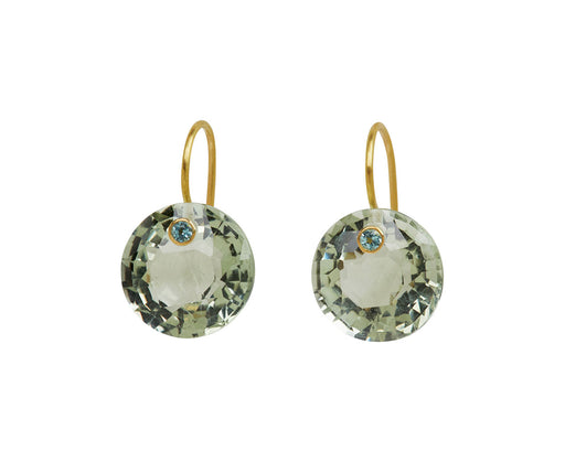 Marie-Helene de Taillac Green Quartz and Apatite Gem Earrings