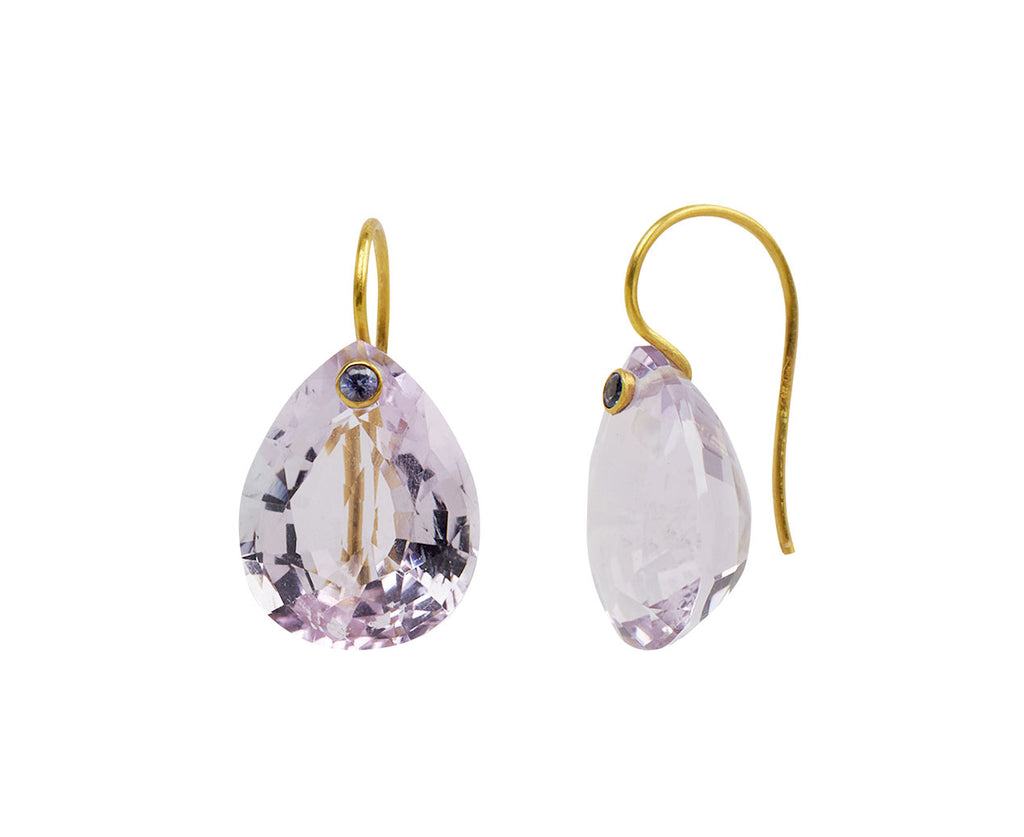 Amethyst and Tanzanite Teardrop Earrings