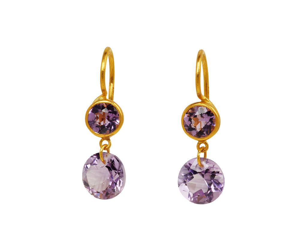 Maria-Hélène de Taillac Extra Small Amethyst Incandescence Earrings