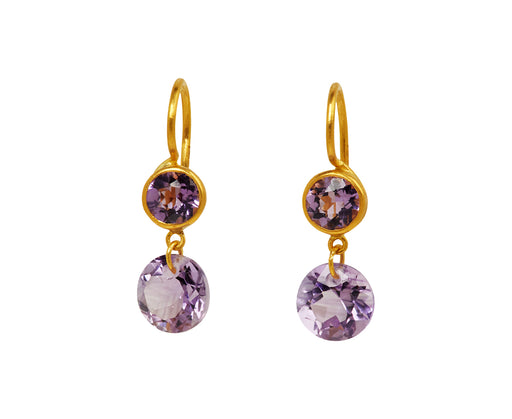 Maria-Hélène de Taillac Extra Small Amethyst Incandescence Earrings