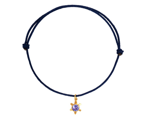 Tanzanite Tortoise Charm Bracelet