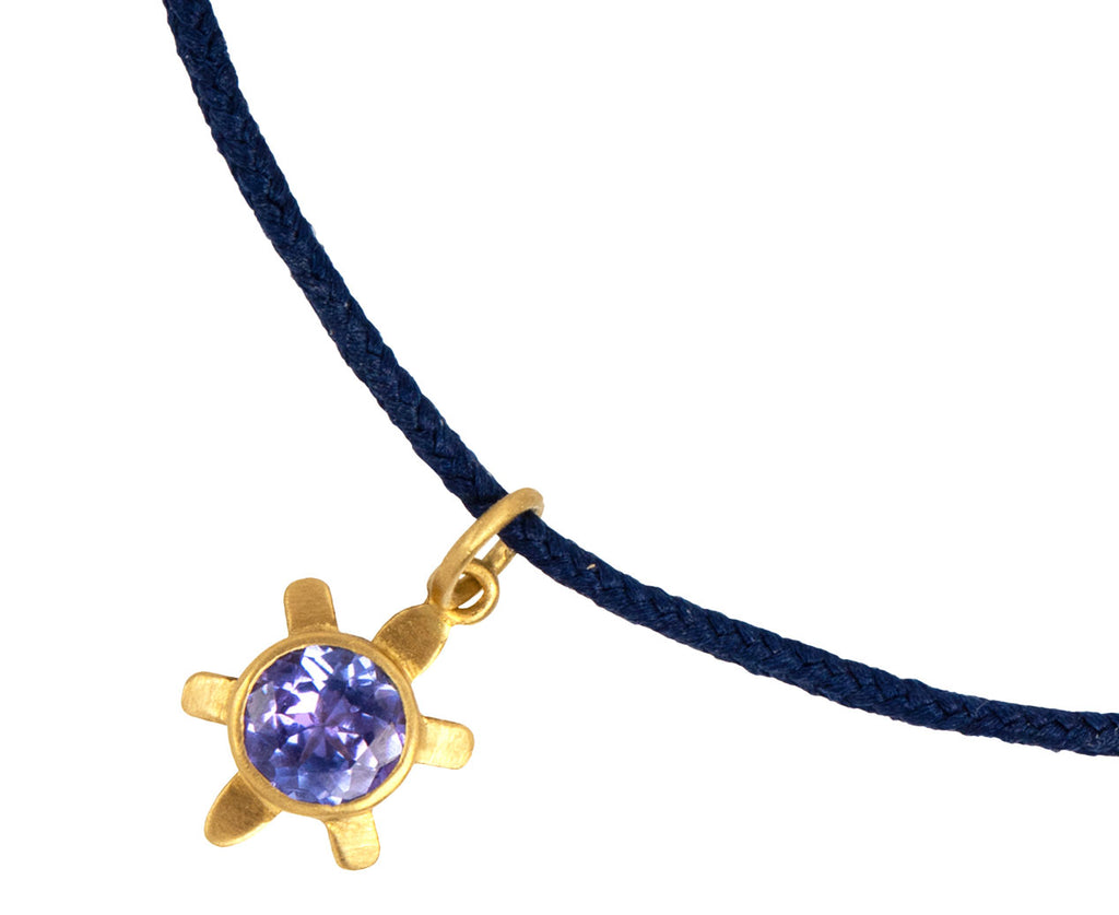 Tanzanite Tortoise Charm Bracelet