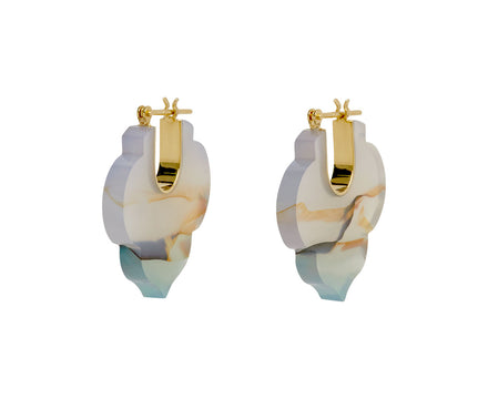 Moroccan Landscape Agate Crest Earrings