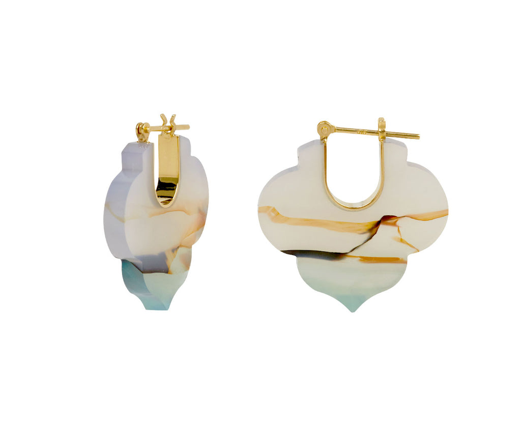 Moroccan Landscape Agate Crest Earrings