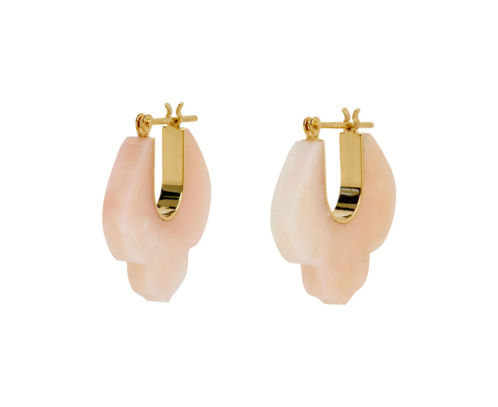 Pink Opal Crest Earrings