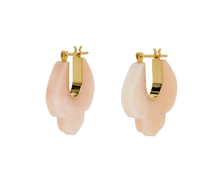Pink Opal Crest Earrings