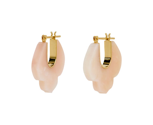 Pink Opal Crest Earrings