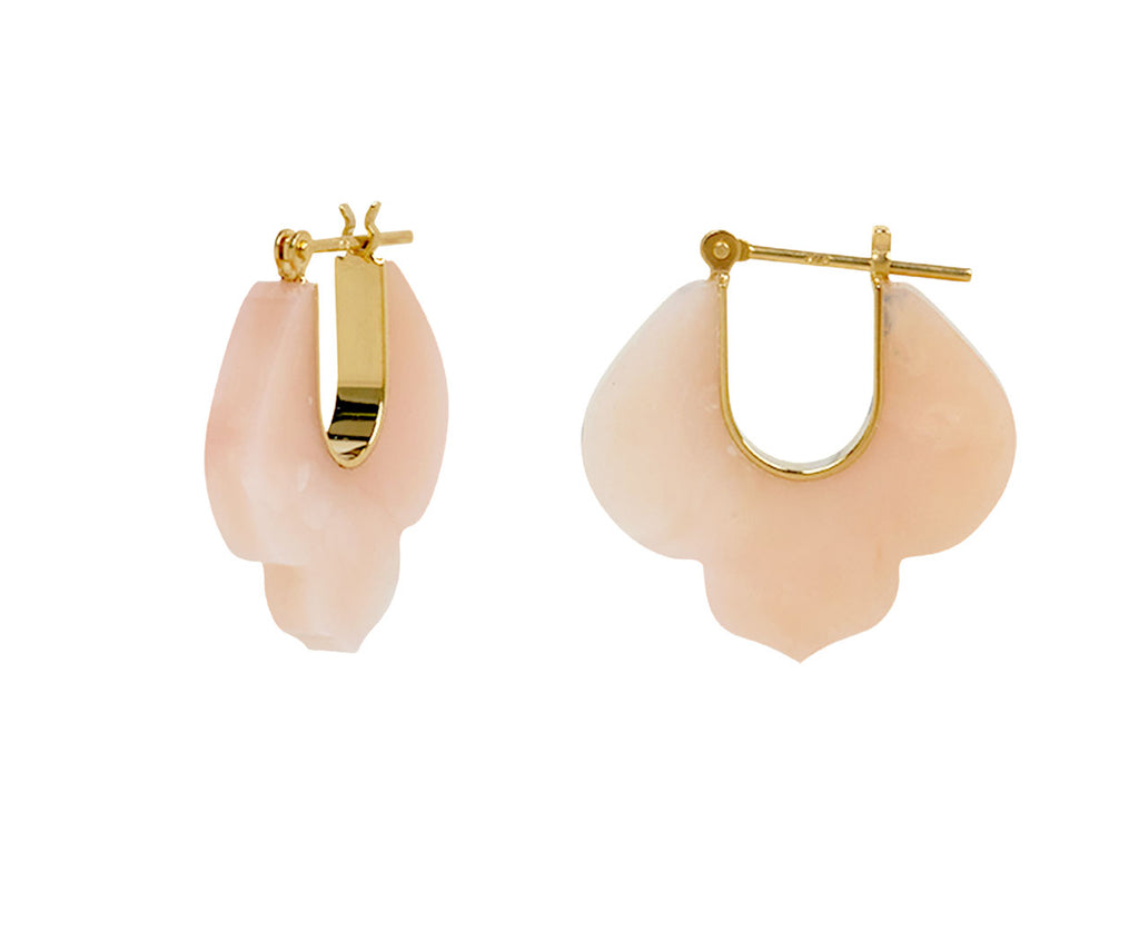 Pink Opal Crest Earrings