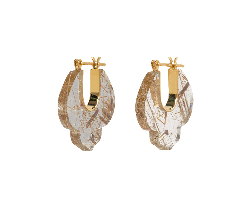 Talkative Rutilated Quartz Crest Earrings