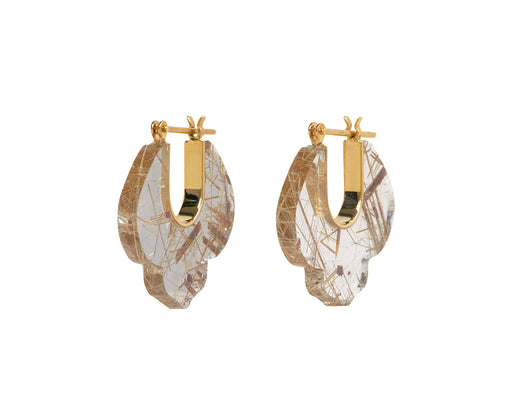 Talkative Rutilated Quartz Crest Earrings