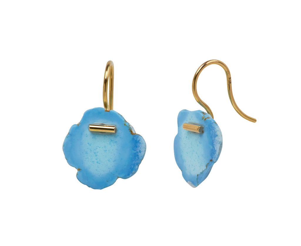 Talkative Kazakhstan Turquoise Drop Earrings - Side View