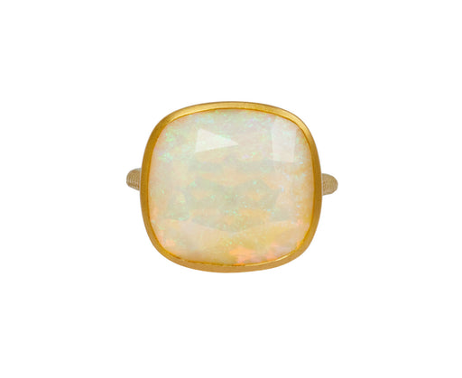 Crystal Wood Opal Ring