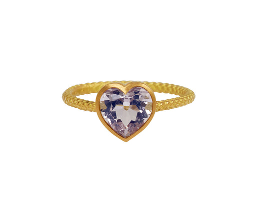 Lavender Amethyst Heart Ring
