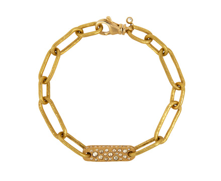 Gold and Diamond Link Chain Bracelet - TWISTonline 