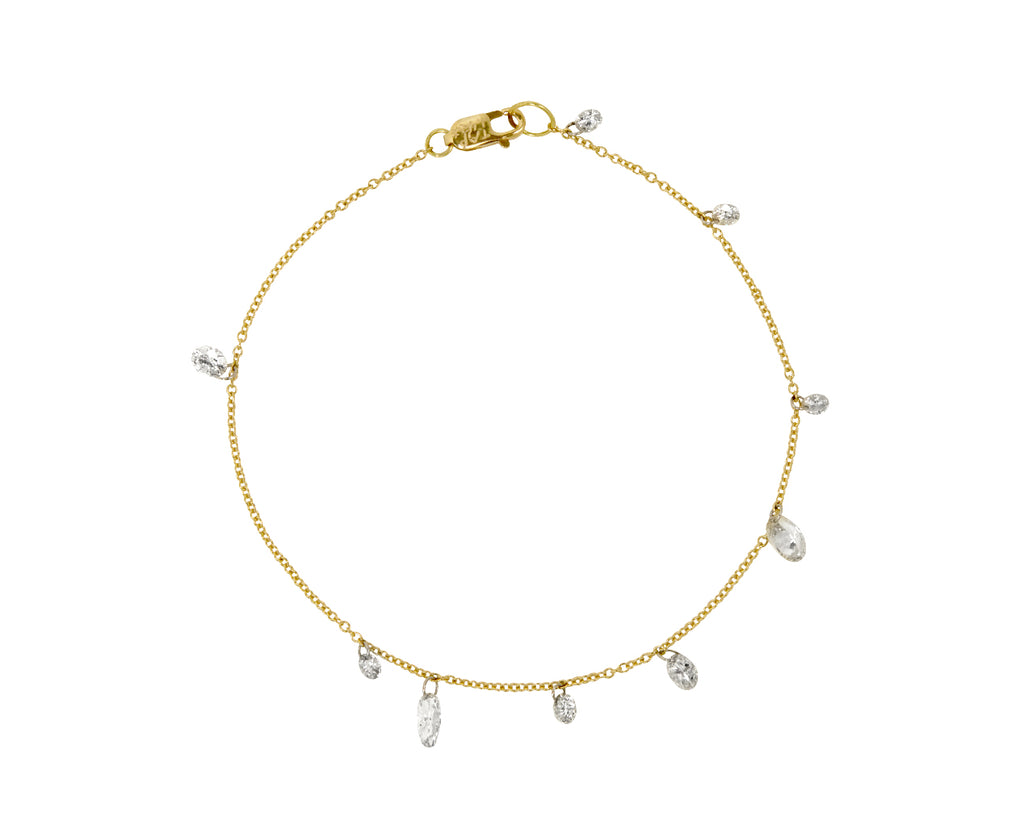 Mixed Shape Free Set Diamond Dangle Bracelet