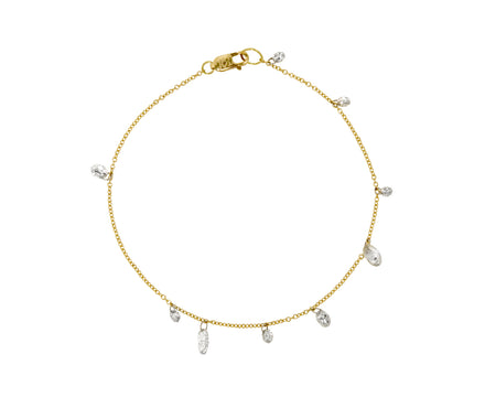 Mixed Shape Free Set Diamond Dangle Bracelet