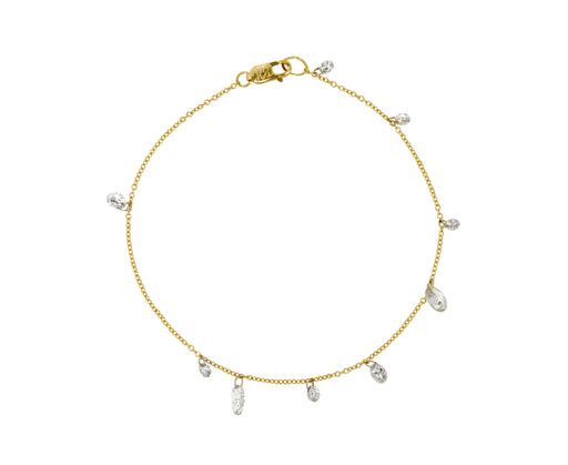 Mixed Shape Free Set Diamond Dangle Bracelet