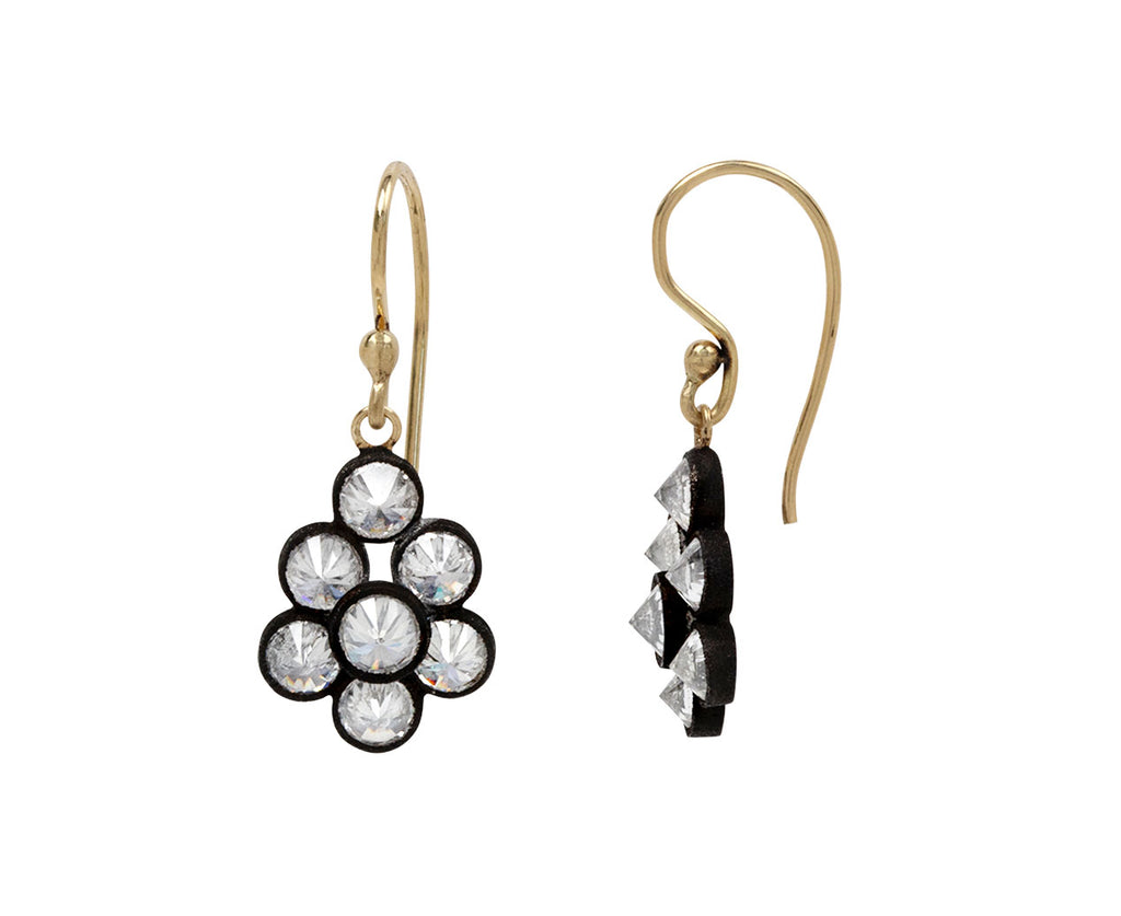 Inverted Diamond Cluster Earrings