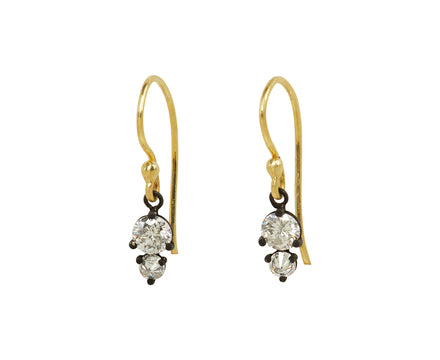 Double Diamond Drop Earrings - TWISTonline 