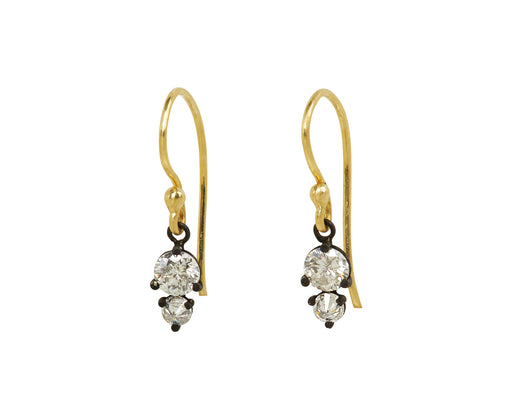 Double Diamond Drop Earrings - TWISTonline 