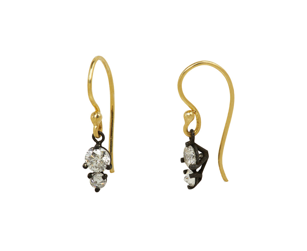 Double Diamond Drop Earrings - TWISTonline 